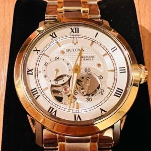 BULOVA AUTOMATIC TWO TONE MENS WATCH
